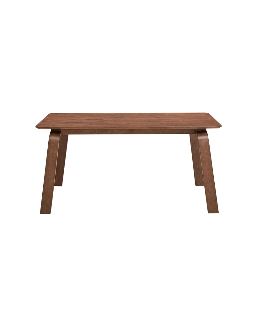 Simplie Fun Ginny Dining Table, Walnut Finish