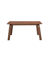 Simplie Fun Ginny Dining Table, Walnut Finish