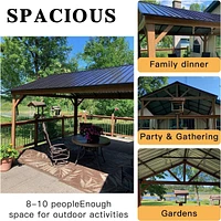 12'X 14' Aluminum Gazebo with Steel Canopy