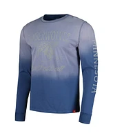 Sportiqe Men's and Women's Navy Minnesota Timberwolves Mohave Sun-Dipped Long Sleeve T-Shirt