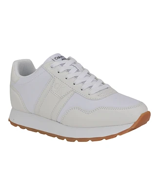 Calvin Klein Women's Carene Round Toe Lace-up Casual Sneakers