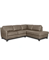 Rutherford Home Bari 98" Leather 2-piece Sectional