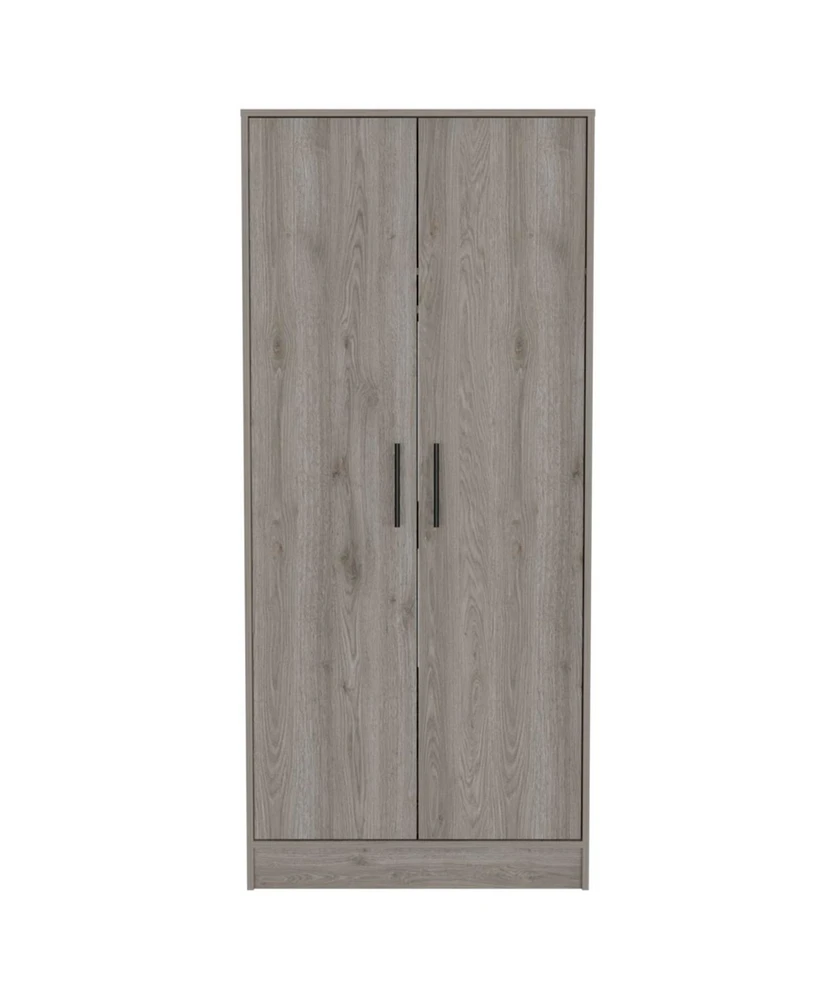 Simplie Fun Conway Rectangle Armoire Light Gray