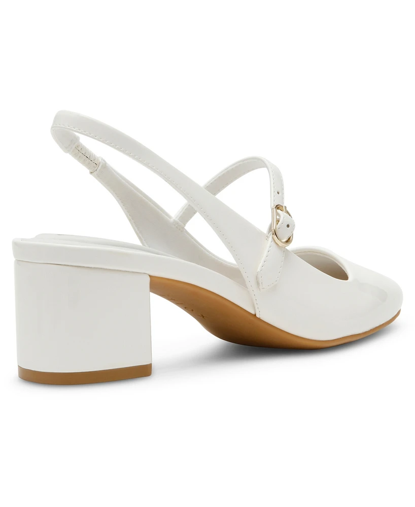 Anne Klein Women's Pia Block Heel Mary Jane Slingback Pumps