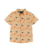 Andy & Evan Toddler Boys Toddler/Child Turtles Print Short Sleeve Buttondown Shirt