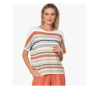 Stella Carakasi Women's Short Sleeve Sweater Simply Striking Pullover