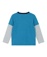 Andy & Evan Toddler Boys Toddler/Child Racecar Long Sleeve Two-Fer Tee