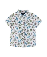 Andy & Evan Toddler Boys Toddler/Child Turtles Print Short Sleeve Buttondown Shirt