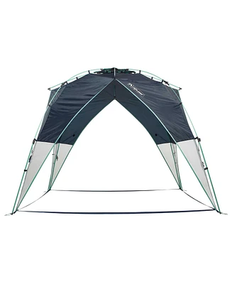 ECR4Kids Lightspeed Outdoors Tall Canopy with Shade Wall, Deep Navy