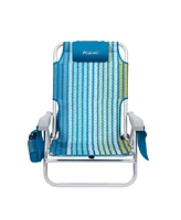 ECR4Kids Lightspeed Outdoors Eco Ultimate Backpack Beach Chair, Bright Striped