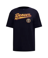 Pro Standard Men's Navy Denver Nuggets Script Boyfriend T-Shirt