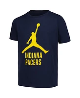 Jordan Big Boys and Girls Navy Indiana Pacers Essential Jumpman Logo T-Shirt