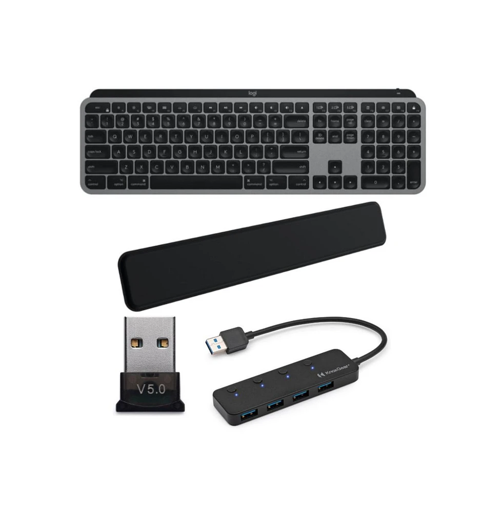 Logitech Mx Keys Advanced Illuminated Wireless Keyboard for Mac with Accessories