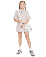 Nike Big Girls Sportswear Short-Sleeve Embroidered Futura Logo T-Shirt