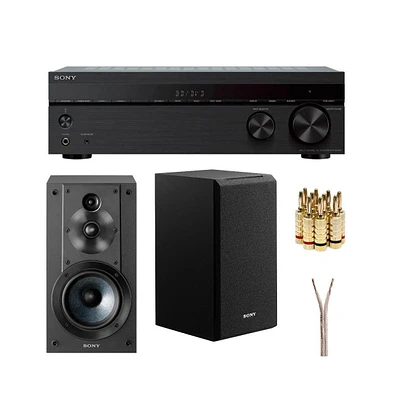 Sony STRDH590 5.2ch Home Theater Av Receiver with Bookshelf Speaker Bundle