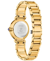 Citizen Eco-Drive Mae Women's Diamond Accent Gold-Tone Stainless Steel Bracelet Watch 30mm - Gold