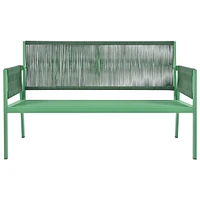 4-Piece Rope Patio Furniture Set, Tempered Glass Table