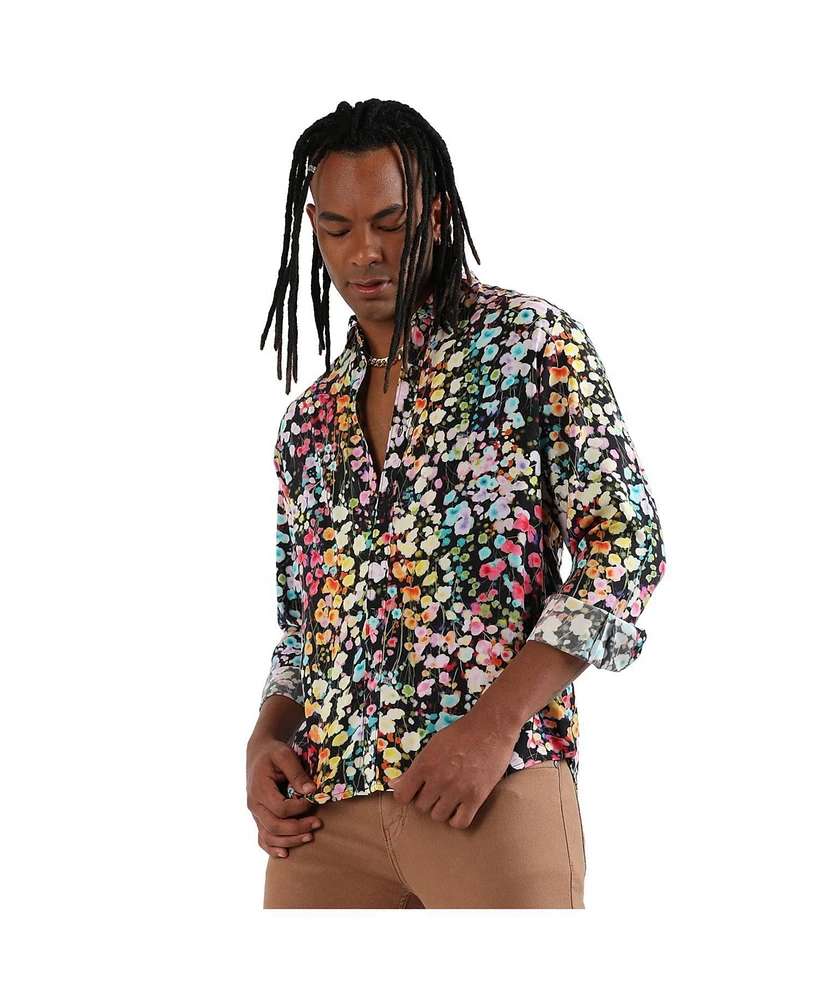 Campus Sutra Men's EcoLiva Botanical Cluster Shirt