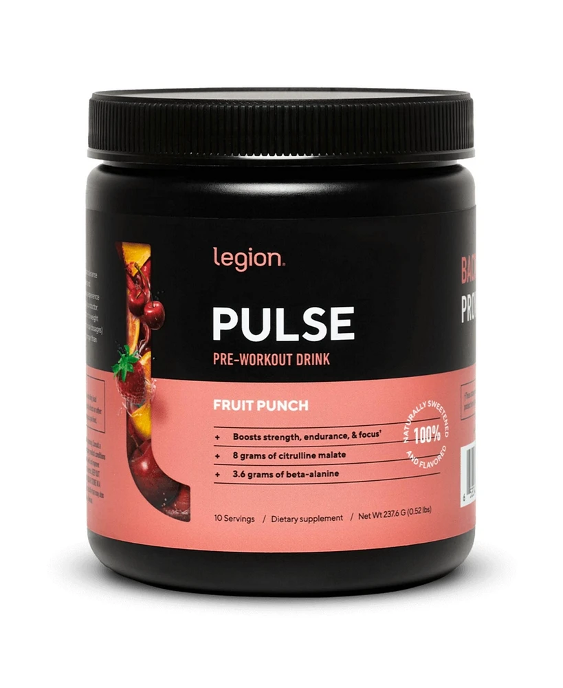 Pulse Natural Pre-Workout Supplement - Fruit Punch - 10 Servings