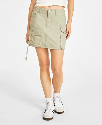 Indigo Rein Juniors' Cotton Cargo Pocket Mini Skirt