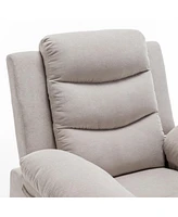 Gray Fabric Power Recliner Chair with Massage and Heating