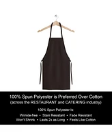 Arkwright Home Mariposa Bib Aprons (12 Pack), 33x30, Spun Polyester, Color Options, Adjustable Ties