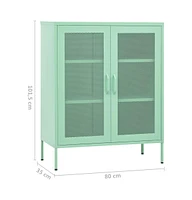 vidaXL Storage Cabinet Mint 31.5"x13.8"x40" Steel