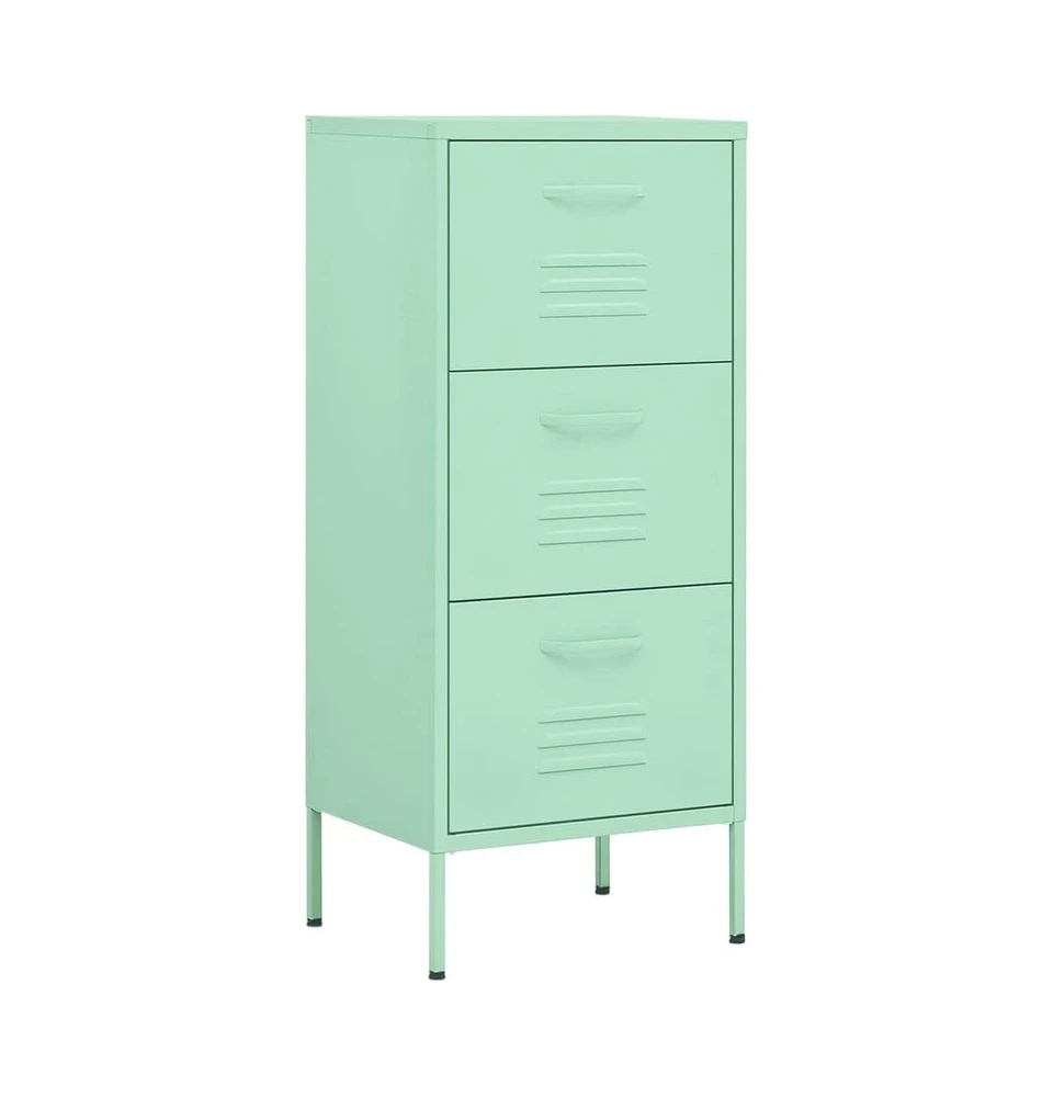 vidaXL Storage Cabinet Mint 16.7"x13.8"x40" Steel