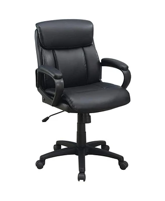 Streamdale Furniture Classic Look Extra Padded Cushioned Relax 1 Piece Office Chair Home Work Relax Black Color