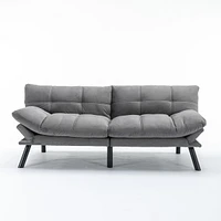 Light Grey Convertible Folding Modern sofa Bed