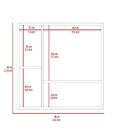 Streamdale Furniture Sines Medicine Cabinet, Four Internal Shelves, Double Door - Light