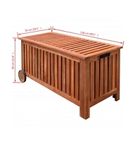 vidaXL Patio Storage Box 46"x20"x23" Wood