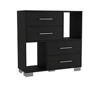 Krista Dresser, Two Open Shelves, Four Drawers
