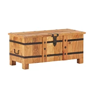 vidaXL Chest 35.4"x15.7"x15.7" Solid Acacia Wood