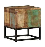 vidaXL Side Table 11.8"x11.8"x13" Solid Reclaimed Wood