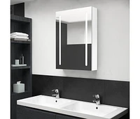 vidaXL Led Bathroom Mirror Cabinet Shining White 19.7"x5.1"x27.6"