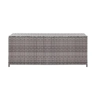 Patio Storage Box Gray 47.2"x19.7"x23.6" Poly Rattan