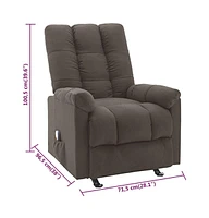 vidaXL Recliner Taupe Fabric