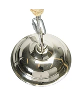 Storied Home Distressed Mango Wood Ceiling Light Cream and Natural