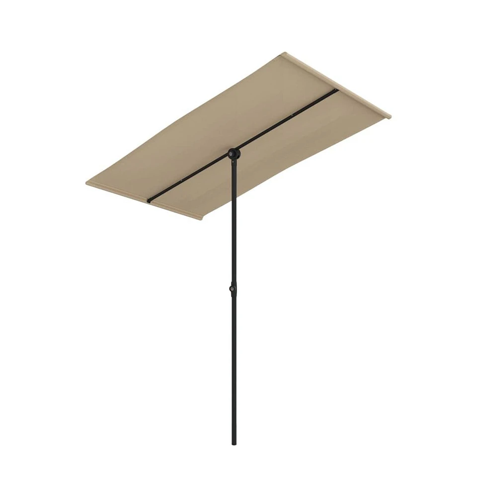 vidaXL Outdoor Parasol with Aluminum Pole 70.9"x43.3" Taupe