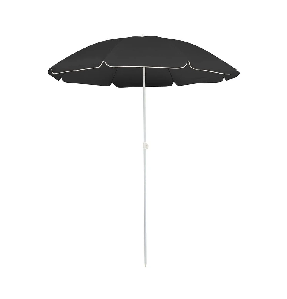 vidaXL Outdoor Parasol with Steel Pole Anthracite 70.9