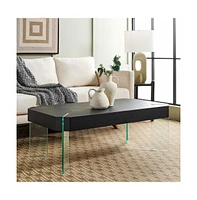 Safavieh Katelyn Rectangular Contemporary Glass Leg Coffee Table