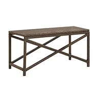 vidaXL Patio Bench 31.5" Poly Rattan Brown