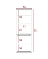 Streamdale Furniture Kingston Rectangle 2-Shelf Medicine Cabinet Smokey Oak