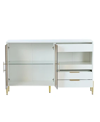 Simplie Fun Light Luxury Acrylic Door Storage Cabinet
