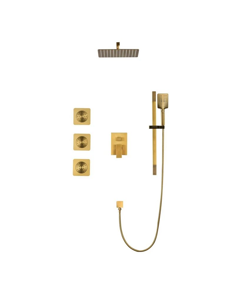 Simplie Fun Complete Shower System with Multiple Components