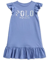Polo Ralph Lauren Toddler & Little Girls Cotton Ruffled-Sleeve Ruffled Dress