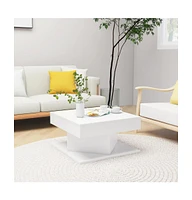 vidaXL Coffee Table White 22.4"x22.4"x11.8" Engineered Wood