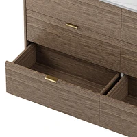 Modern 6-Drawer Dresser with Marble Top