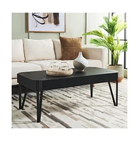 Safavieh Liann Rustic Midcentury Wood Top Coffee Table